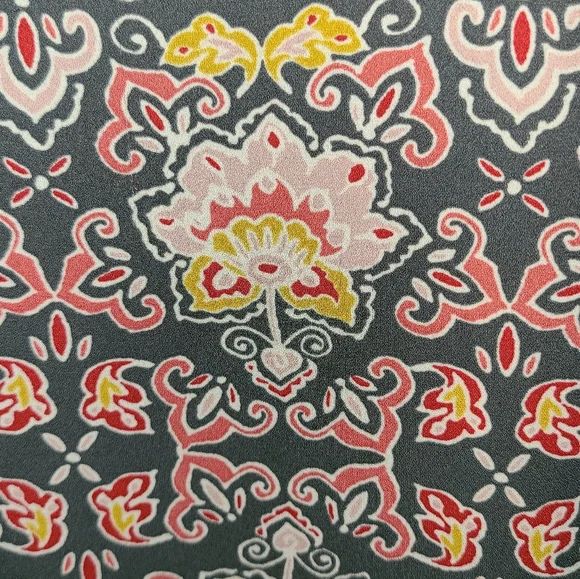 LOFT Women's Floral Patterned Blouse - Gray Muticolored - Picture 2 of 5